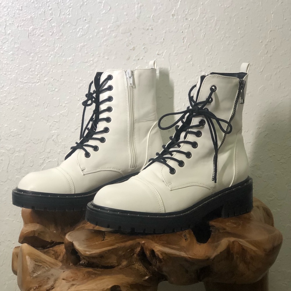 White Combat Boots!